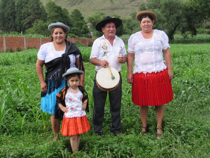 Family in folk dress