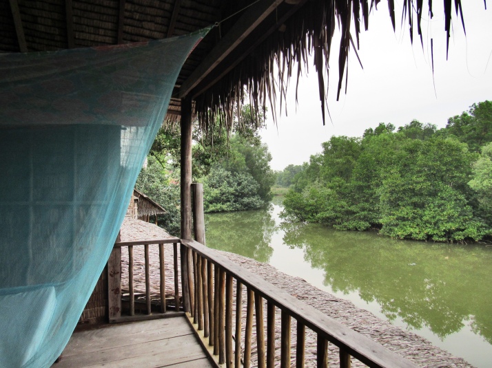 View of the river from bungalow verandah