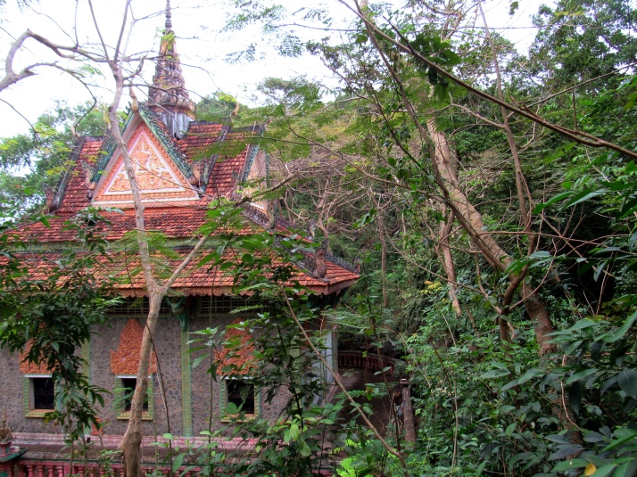 The temple at the cave near Kampot