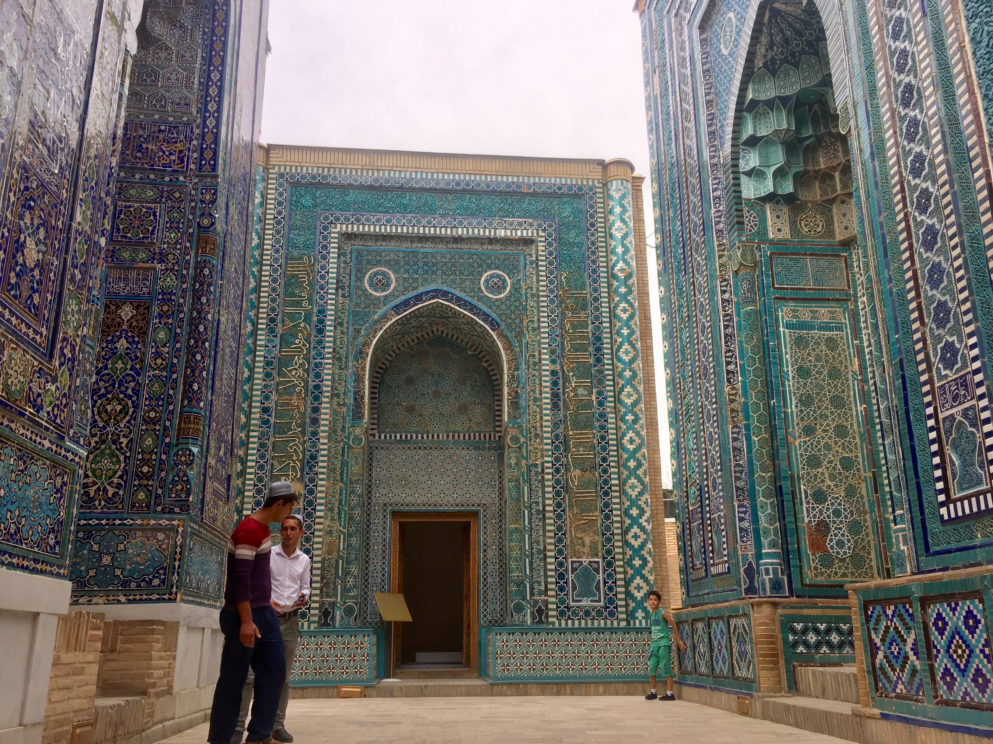 Blue tiled mausoleums in the Shah-i-Zinda necropolis